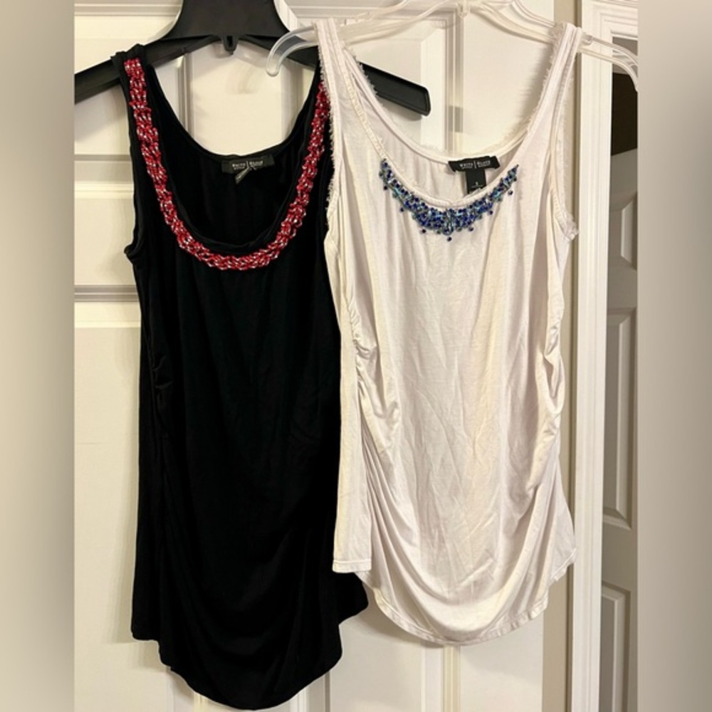 Two White House Black Market Jewel Tanks for One Price. BOGO. Great Condition